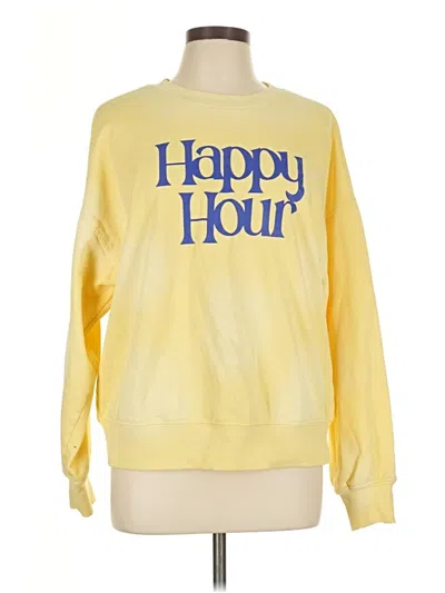 Pre-owned Forever 21 Sweatshirt In Yellow