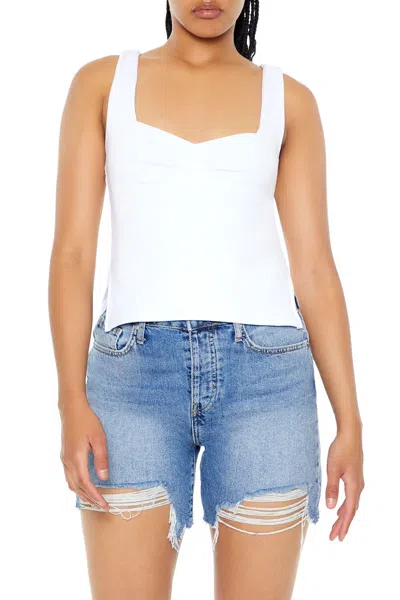 Forever 21 Sweetheart Tank Top In White