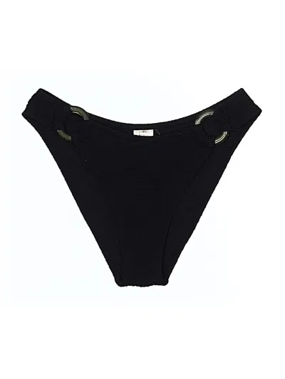 Pre-owned Forever 21 Swimsuit Top Black Tweed Pattern Swimwear