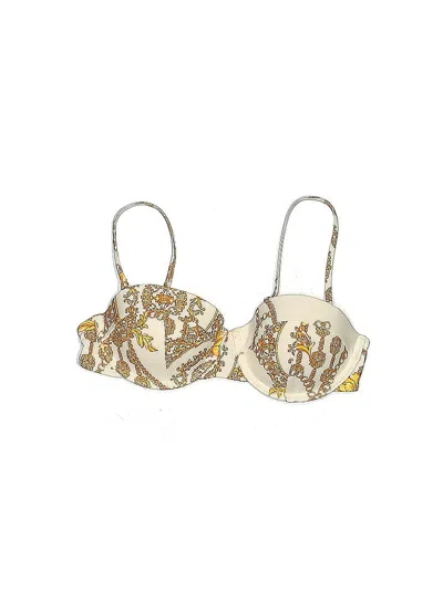 Pre-owned Forever 21 Swimsuit Top Gold Swimwear