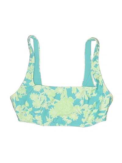 Pre-owned Forever 21 Swimsuit Top Green Swimwear