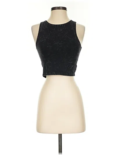 Pre-owned Forever 21 Tank Top Black Halter Neckline Tops