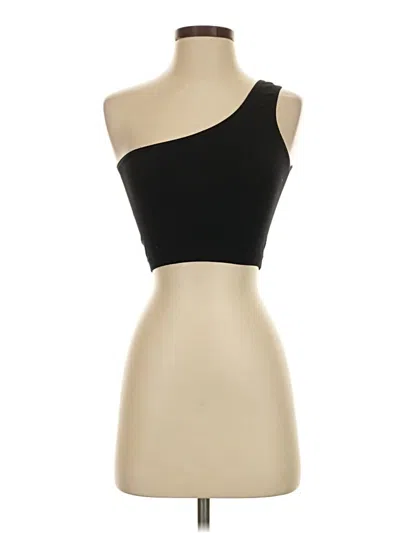 Pre-owned Forever 21 Tank Top Black One Shoulder Neckline Tops