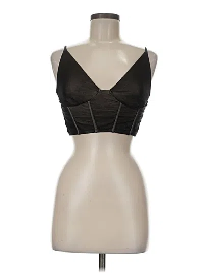 Pre-owned Forever 21 Tank Top Black Strapless Neckline Tops