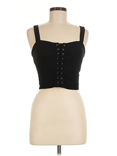 Pre-owned Forever 21 Tank Top Black Strapless Neckline Tops