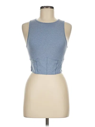 Pre-owned Forever 21 Tank Top Blue Halter Neckline Tops