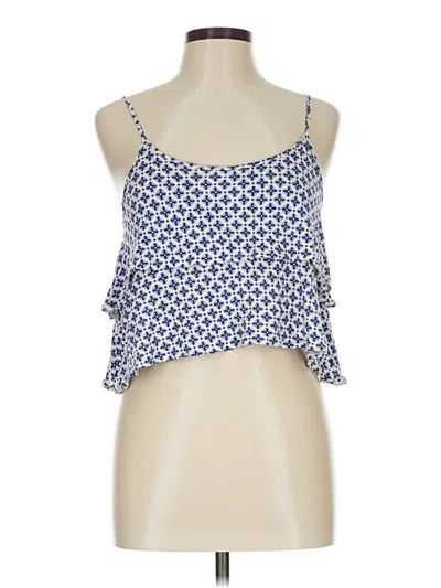 Pre-owned Forever 21 Tank Top Blue Strapless Neckline Tops