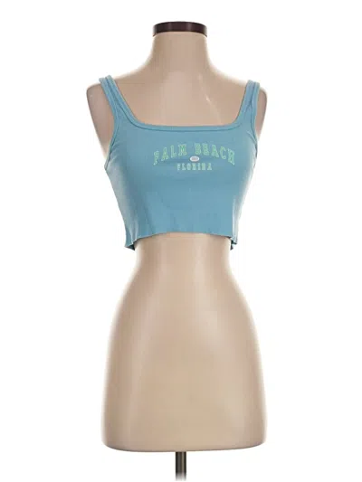 Pre-owned Forever 21 Tank Top Blue Strapless Neckline Tops