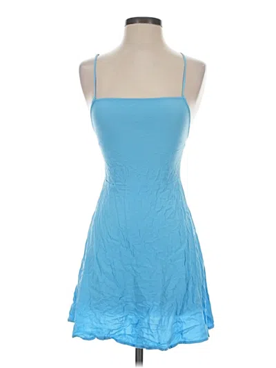 Pre-owned Forever 21 Tank Top Blue Strapless Neckline Tops