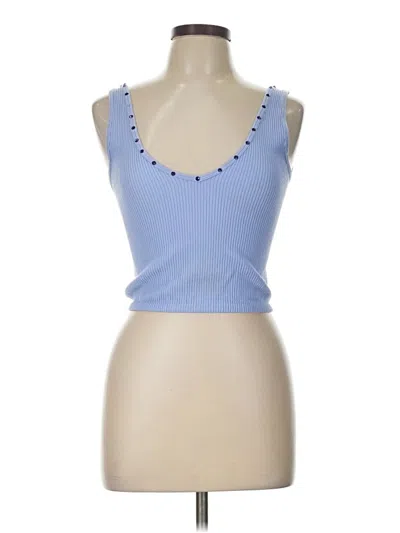 Pre-owned Forever 21 Tank Top Blue Sweetheart Neckline Tops