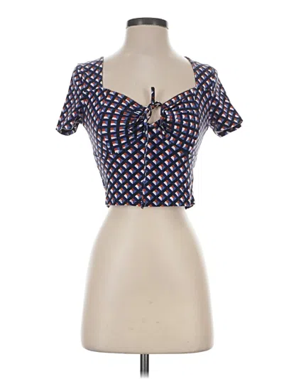 Pre-owned Forever 21 Tank Top Blue Sweetheart Neckline Tops