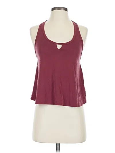 Pre-owned Forever 21 Tank Top Burgundy Halter Neckline Tops