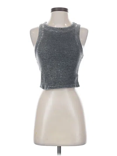 Pre-owned Forever 21 Tank Top Gray Halter Neckline Tops