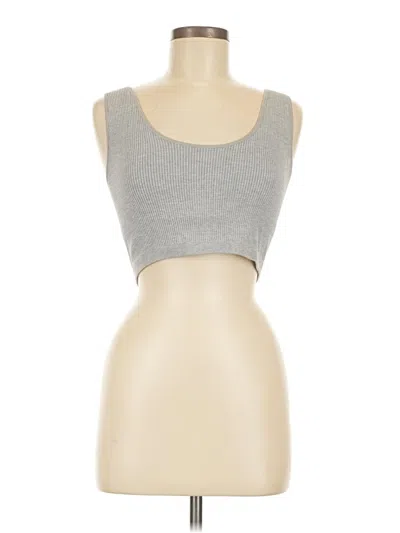 Pre-owned Forever 21 Tank Top Gray Strapless Neckline Tops