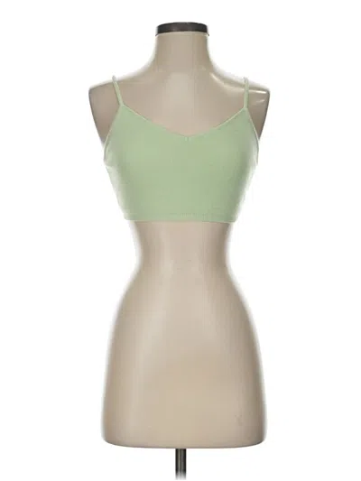 Pre-owned Forever 21 Tank Top Green Strapless Neckline Tops