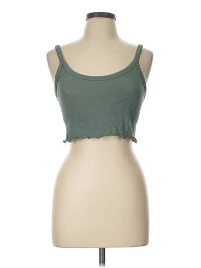 Pre-owned Forever 21 Tank Top Green Strapless Neckline Tops