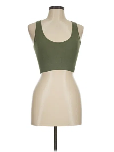 Pre-owned Forever 21 Tank Top Green Strapless Neckline Tops