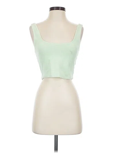 Pre-owned Forever 21 Tank Top Green Strapless Neckline Tops