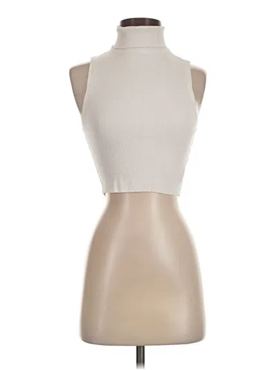 Pre-owned Forever 21 Tank Top Ivory Halter Neckline Tops