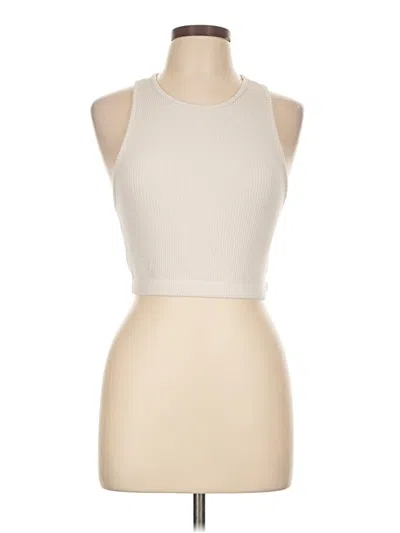 Pre-owned Forever 21 Tank Top Ivory Halter Neckline Tops