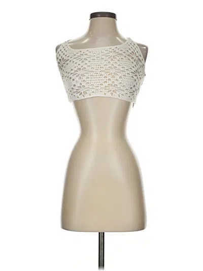 Pre-owned Forever 21 Tank Top Ivory Strapless Neckline Tops