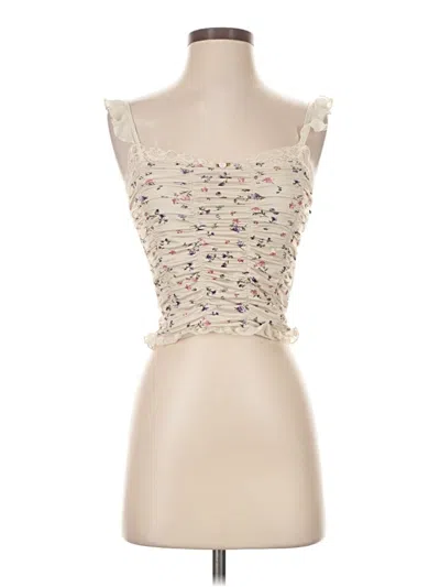 Pre-owned Forever 21 Tank Top Ivory Strapless Neckline Tops