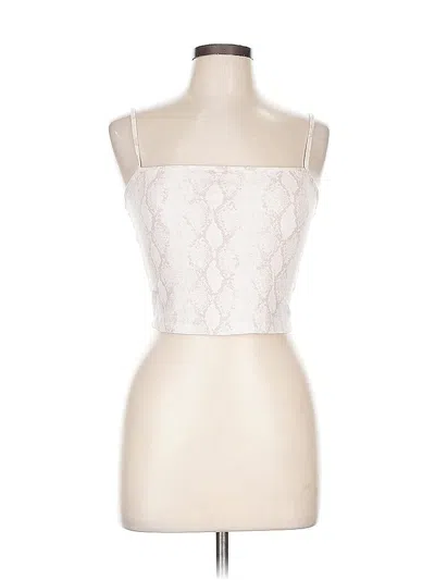 Pre-owned Forever 21 Tank Top Ivory Strapless Neckline Tops In White