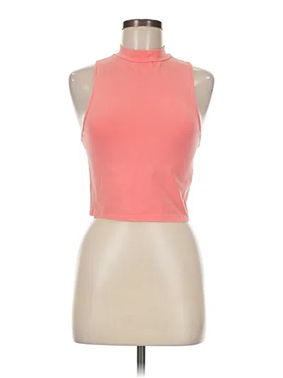 Pre-owned Forever 21 Tank Top Pink Halter Neckline Tops