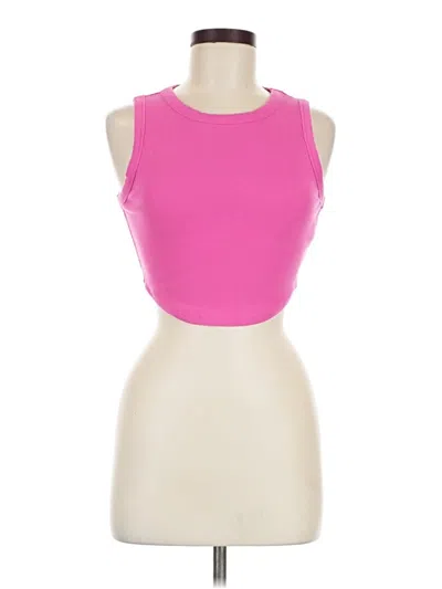 Pre-owned Forever 21 Tank Top Pink Halter Neckline Tops