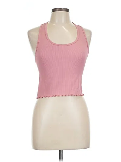 Pre-owned Forever 21 Tank Top Pink Halter Neckline Tops
