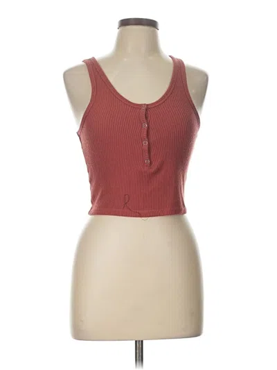 Pre-owned Forever 21 Tank Top Red Halter Neckline Tops