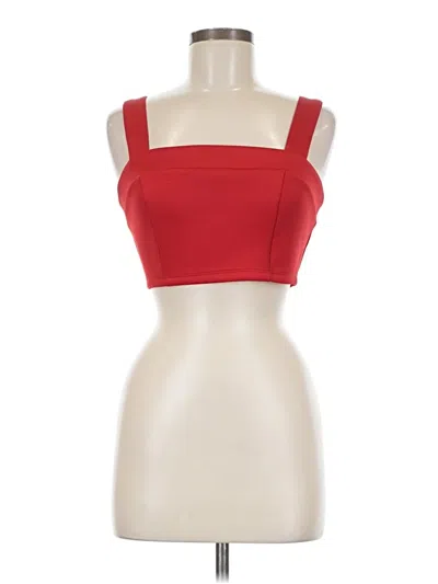 Pre-owned Forever 21 Tank Top Red Strapless Neckline Tops