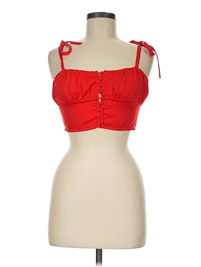 Pre-owned Forever 21 Tank Top Red Strapless Neckline Tops