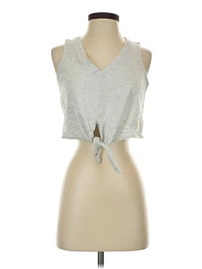 Pre-owned Forever 21 Tank Top Silver Plunge Neckline Tops
