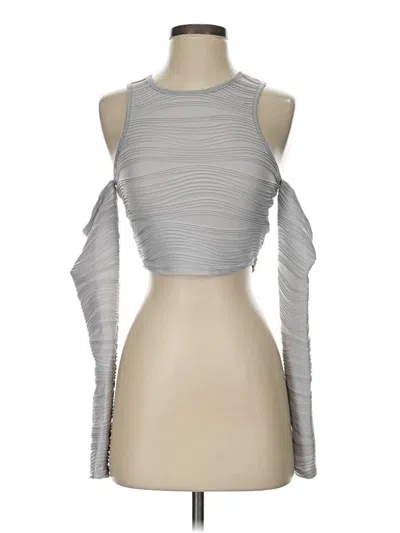 Pre-owned Forever 21 Tank Top Silver Strapless Neckline Tops