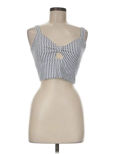 Forever 21 Tank Top Silver Strapless Neckline Tops