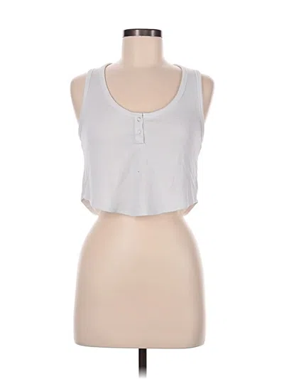 Pre-owned Forever 21 Tank Top Silver Strapless Neckline Tops
