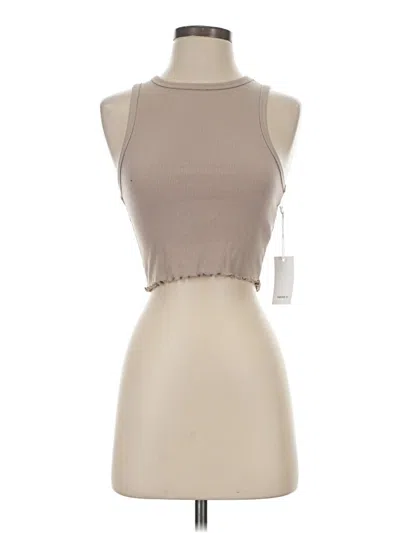 Pre-owned Forever 21 Tank Top Tan Halter Neckline Tops