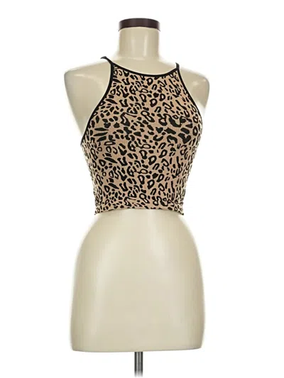 Pre-owned Forever 21 Tank Top Tan Halter Neckline Tops