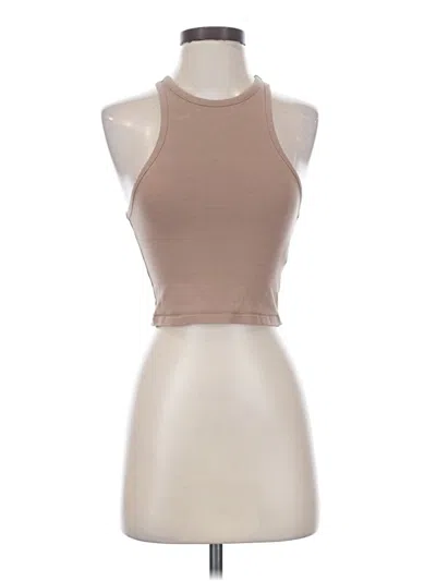 Pre-owned Forever 21 Tank Top Tan Halter Neckline Tops