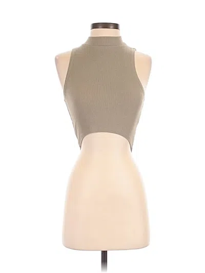Pre-owned Forever 21 Tank Top Tan Halter Neckline Tops