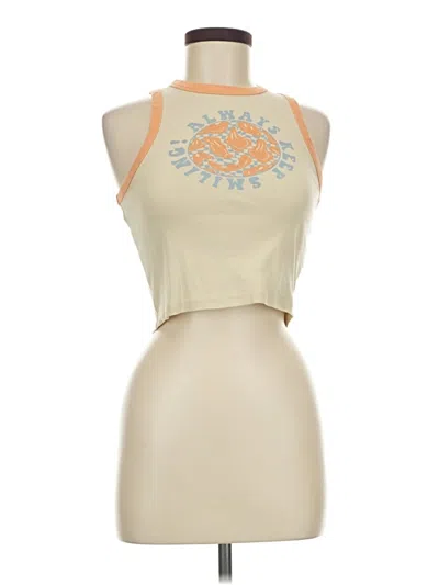 Pre-owned Forever 21 Tank Top Tan Halter Neckline Tops