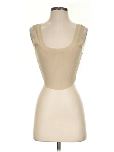 Pre-owned Forever 21 Tank Top Tan Strapless Neckline Tops
