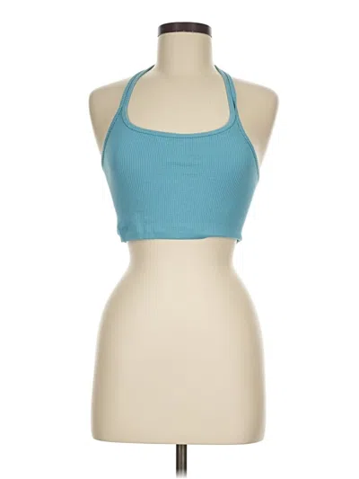 Pre-owned Forever 21 Tank Top Teal Halter Neckline Tops