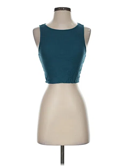 Pre-owned Forever 21 Tank Top Teal Strapless Neckline Tops