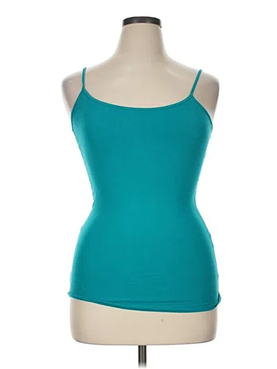 Pre-owned Forever 21 Tank Top Teal Strapless Neckline Tops
