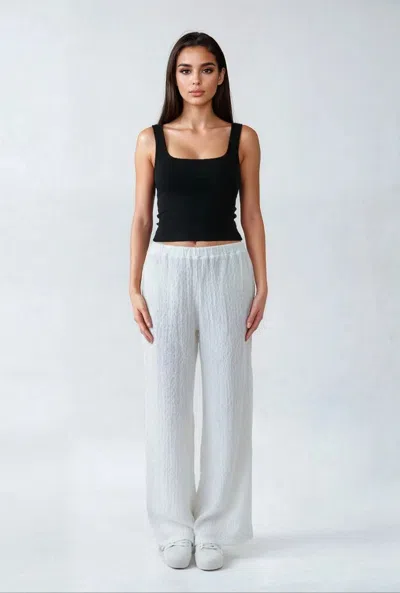 Forever 21 Textured Swim Cover-up Pants In Gray