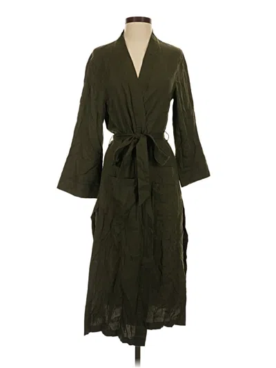 Pre-owned Forever 21 Trenchcoat In Green