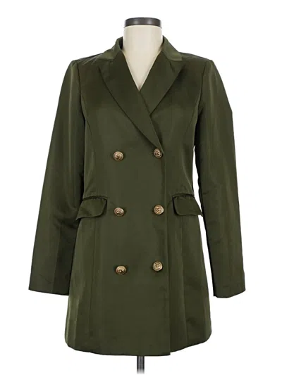 Pre-owned Forever 21 Trenchcoat In Green