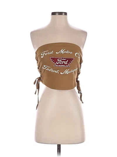 Pre-owned Forever 21 Tube Top Brown Strapless Neckline Tops